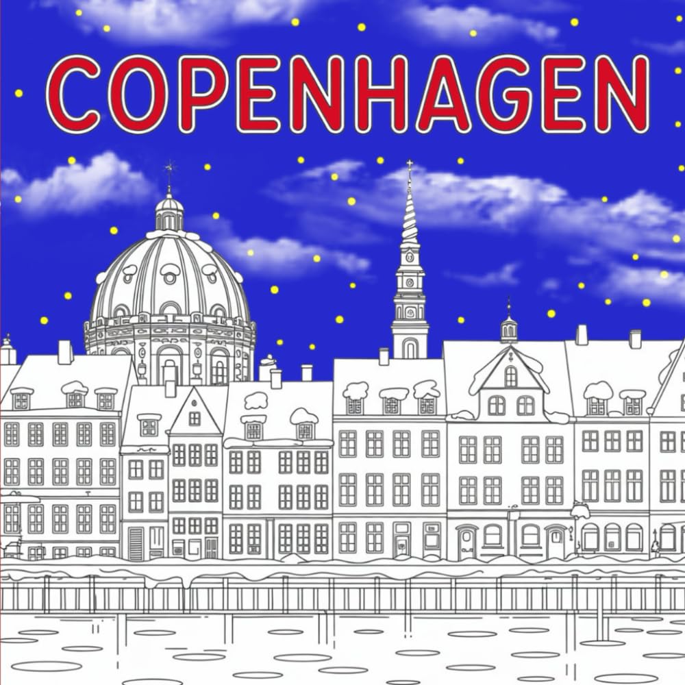 

Kopenhaga - Kolorowanka pełna nordyckiej magii: Druk jednostronny z czarnym tyłem zapobiegającym przebijaniu (Polish Edition) (Independently published)