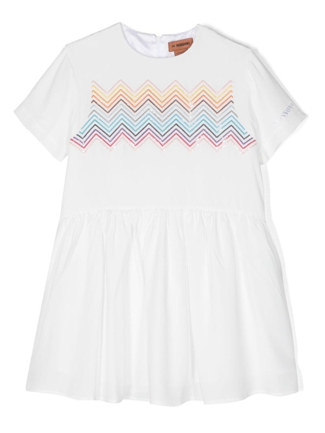 

Missoni Kids платье с короткими рукавами, белый
