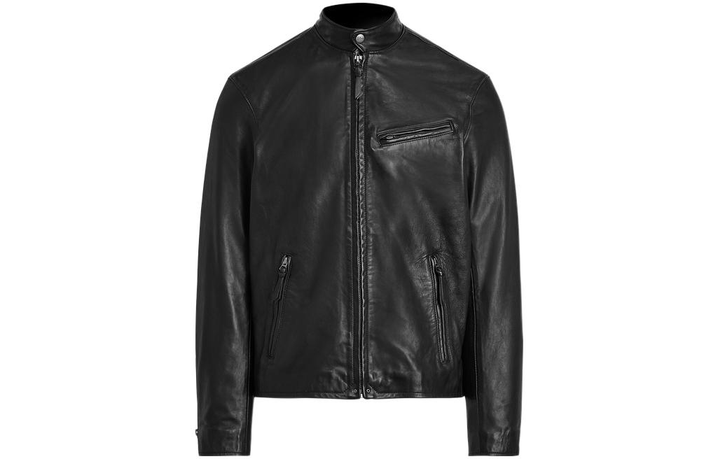 Polo Ralph Lauren Кожаная куртка мужская черная, Black — фото 3