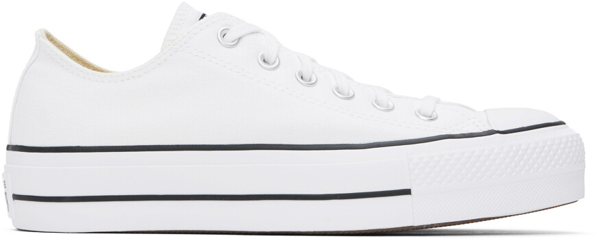 

Белые кроссовки Chuck Taylor All Star Lift Low Top Converse, белый/черный/белый