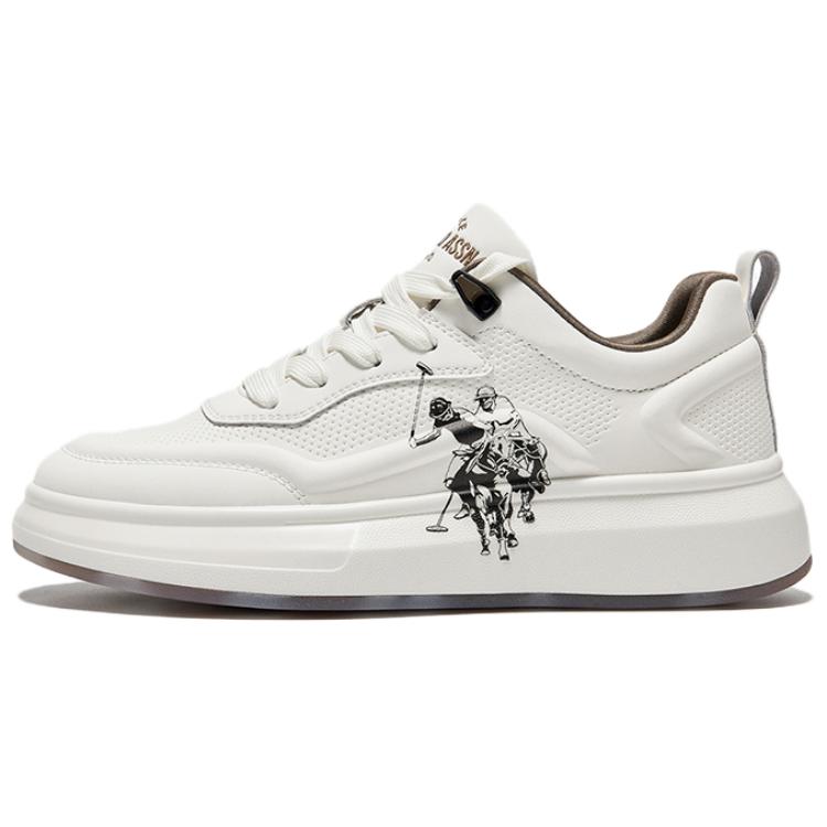 

U.S. POLO ASSN. Низкие скейтерские кеды мужские бело-коричневые