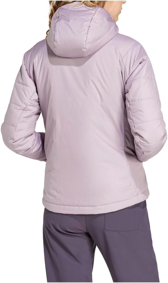 Женская куртка Adidas Terrex Multi стеганая с капюшоном для активного отдыха, сиреневый — фото 2