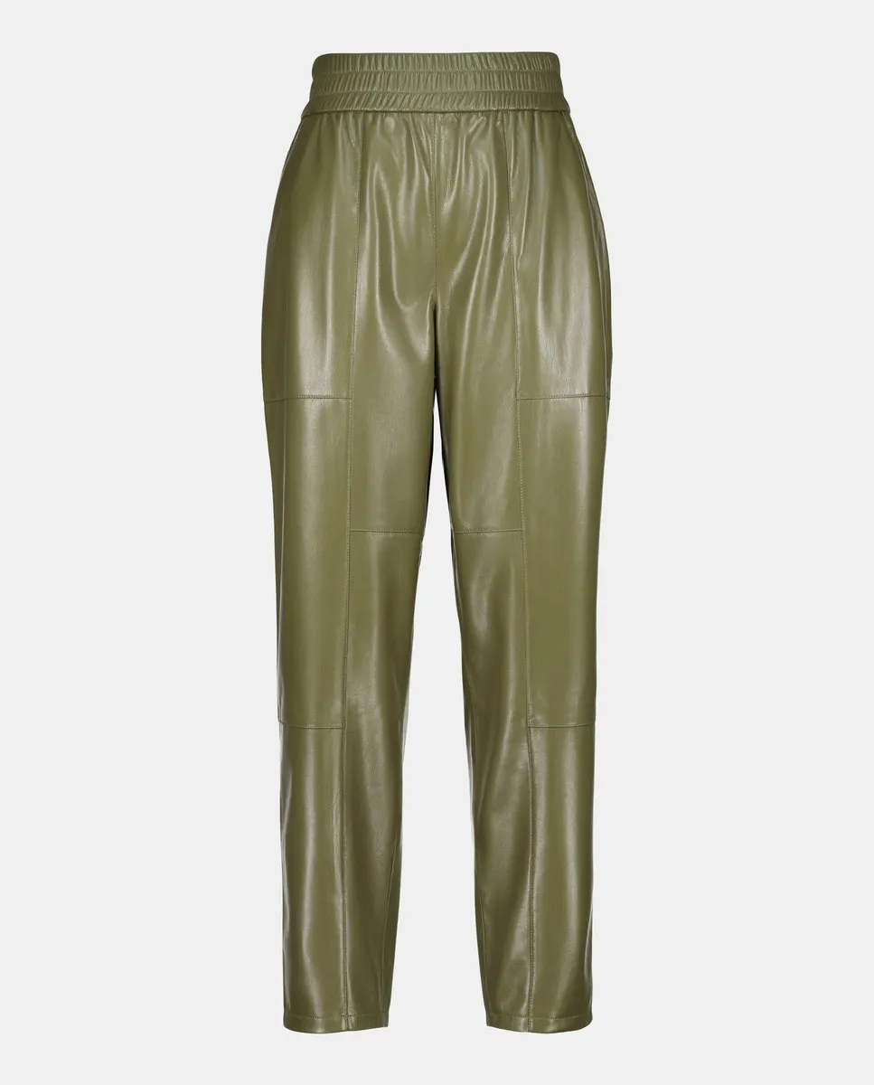 

Спортивные брюки из эко-кожи Hugo Boss, хаки