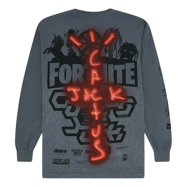 

Футболка back bling l/s tee 'washed grey' Travis Scott, серый
