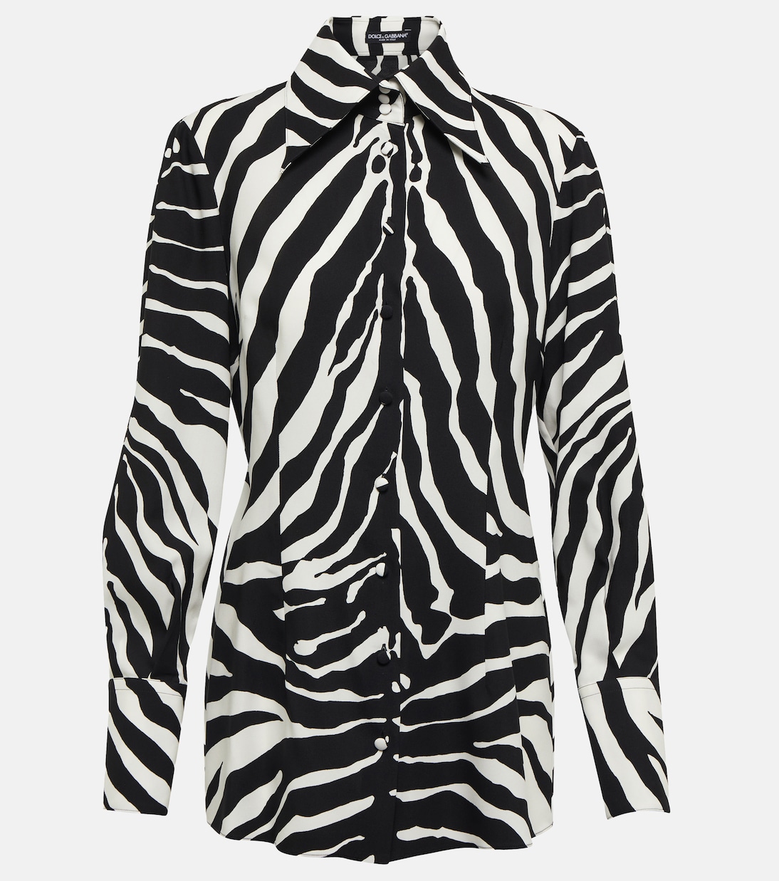 

Рубашка из смесового шелка с принтом зебры Dolce&Gabbana, Zebra New