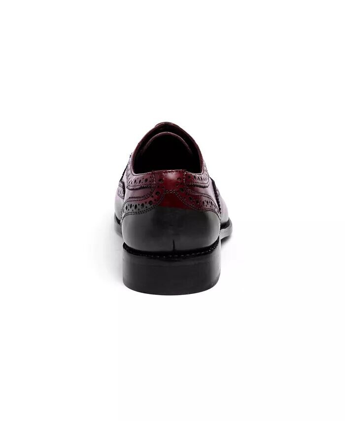 Мужские модельные туфли Ford Quarter Brogue Oxford на кожаной подошве со шнуровкой Anthony Veer, красный — фото 3