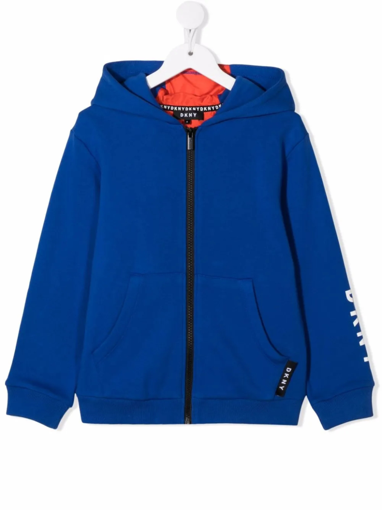 

Dkny Kids худи на молнии с логотипом, синий