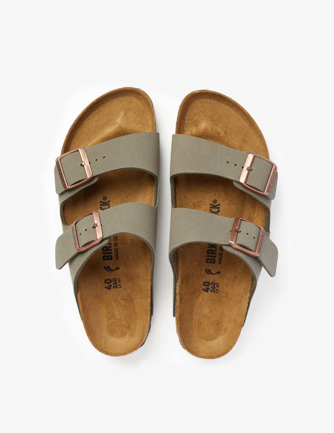 Сандалии на плоской подошве с камнями Arizona Birkenstock, коричневый — фото 3