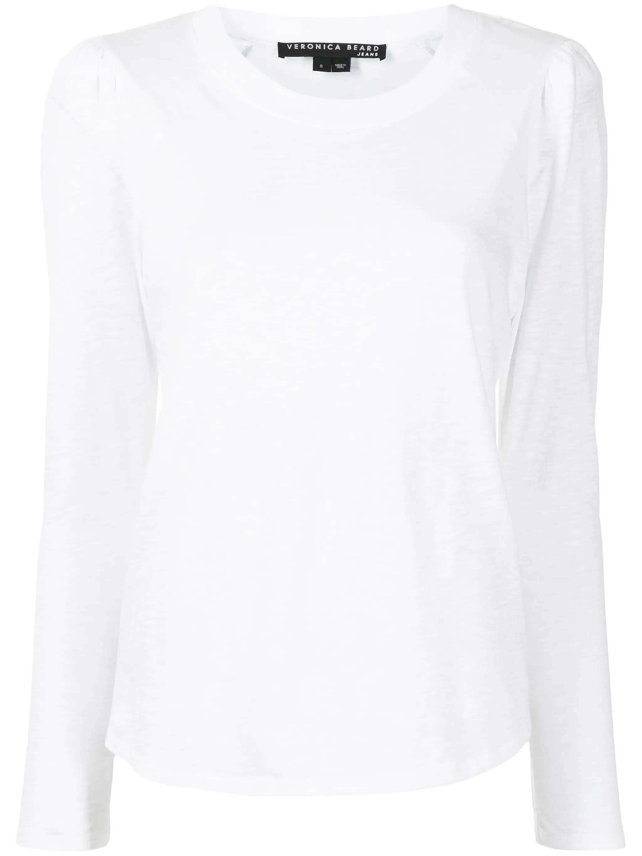 

Футболка с круглым вырезом и длинными рукавами Veronica Beard, белый