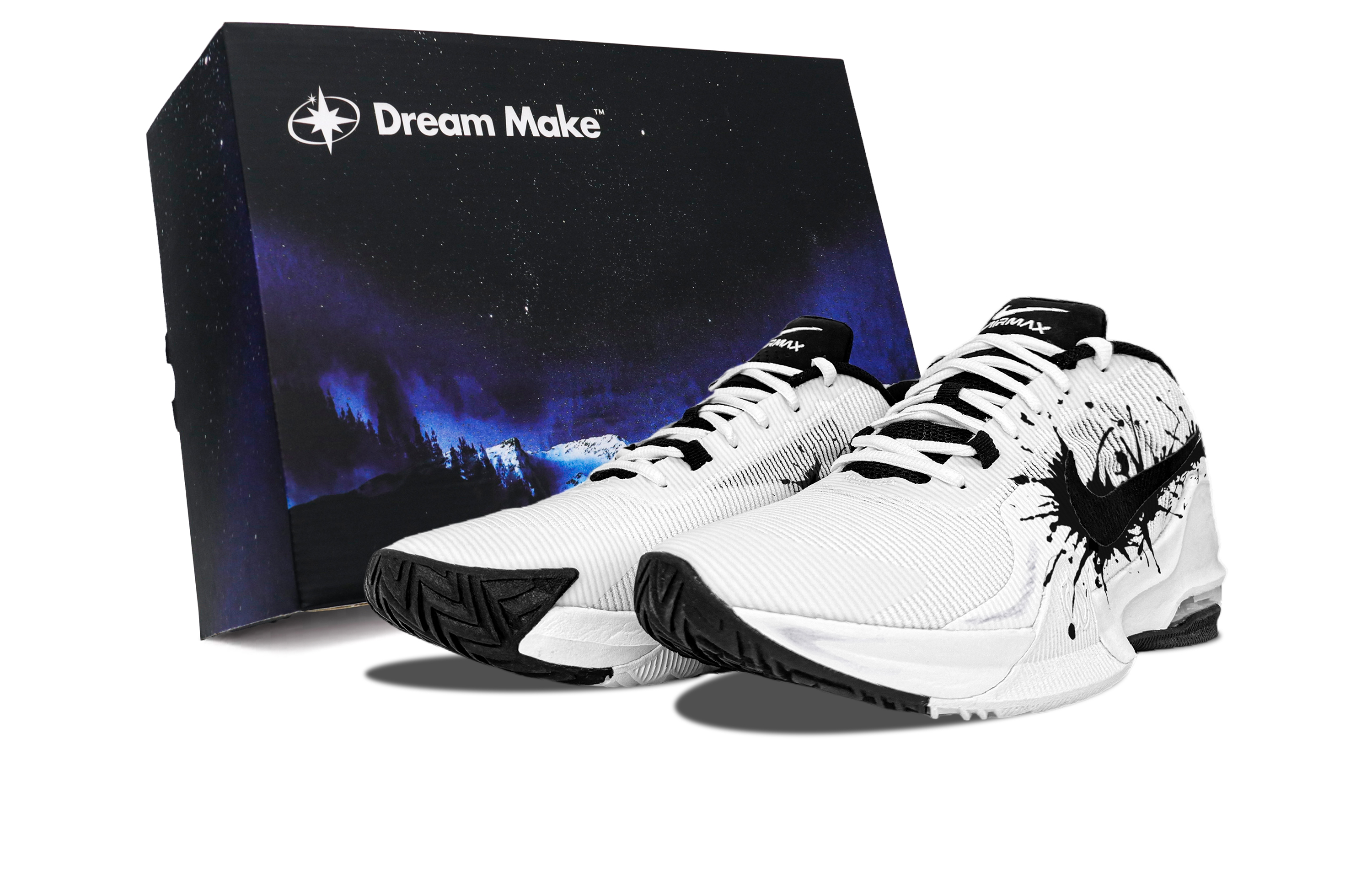 

Nike Баскетбольные кроссовки Air Max Impact 4 Low Top мужские, черно-белые