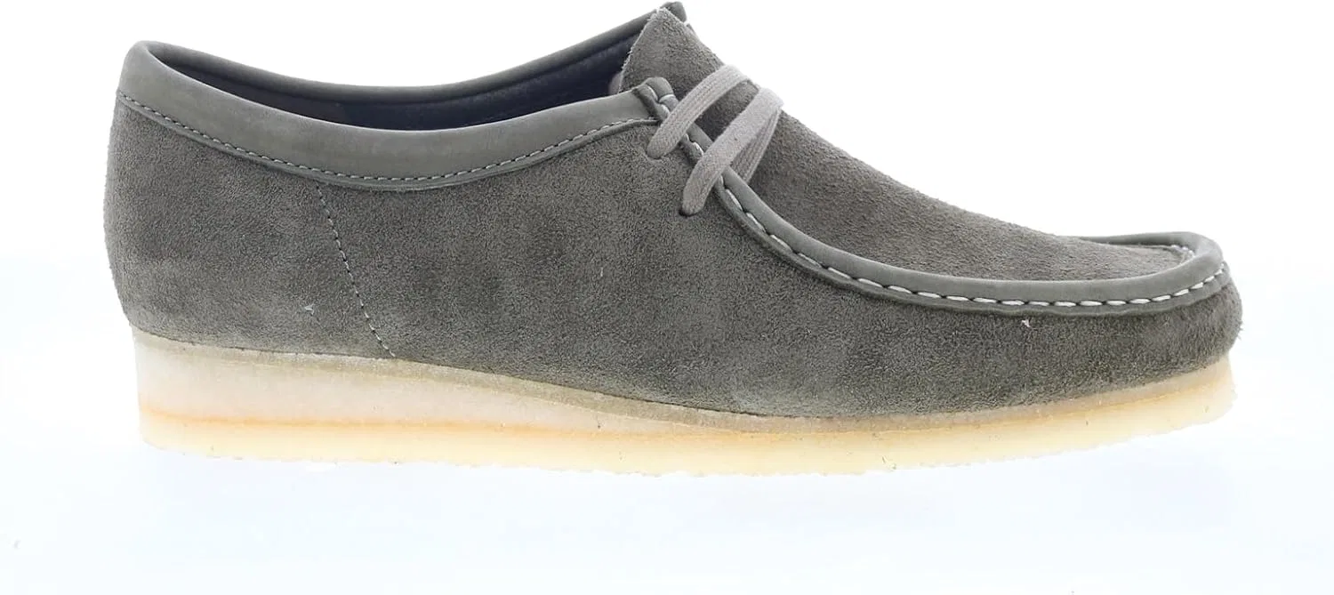 Мужские туфли Clarks Wallabee, 2-Light Khaki Suede — фото 2
