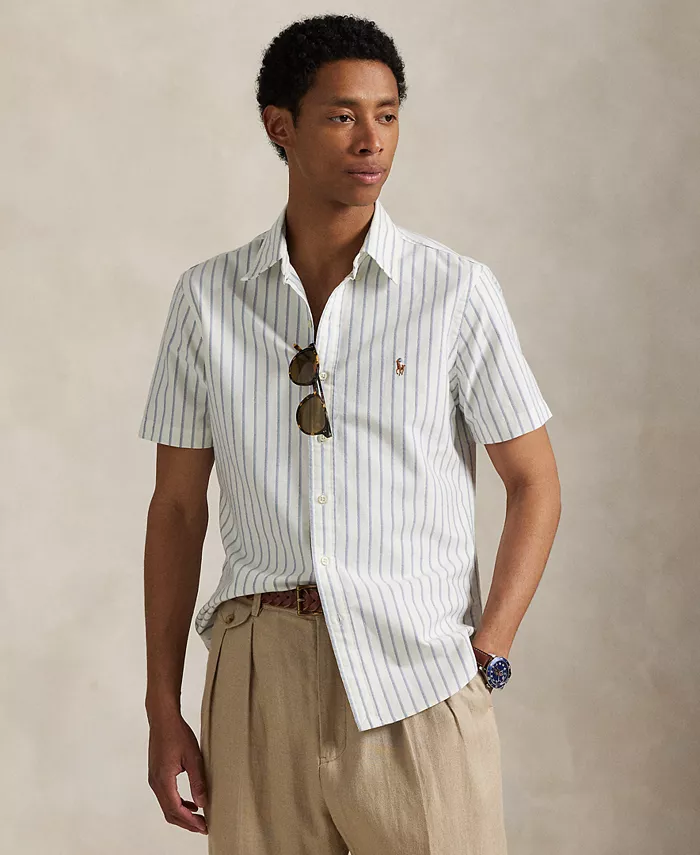 

Мужская классическая полосатая рубашка Oxford Polo Ralph Lauren, белый