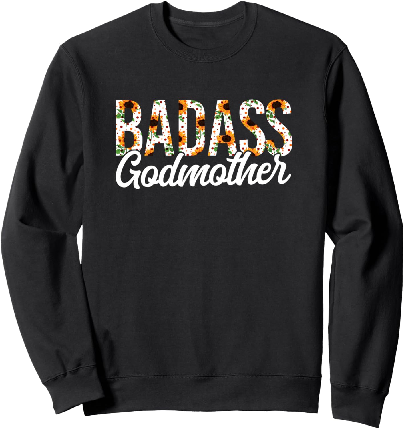 

Крутая толстовка с цветочным рисунком и подсолнухами Крестная мать Funny Godmother Godson Goddaughter Godchild Hd0, черный