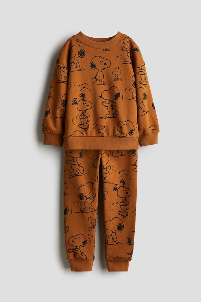 

Комплект из двух толстовок с принтом H&M, коричневый