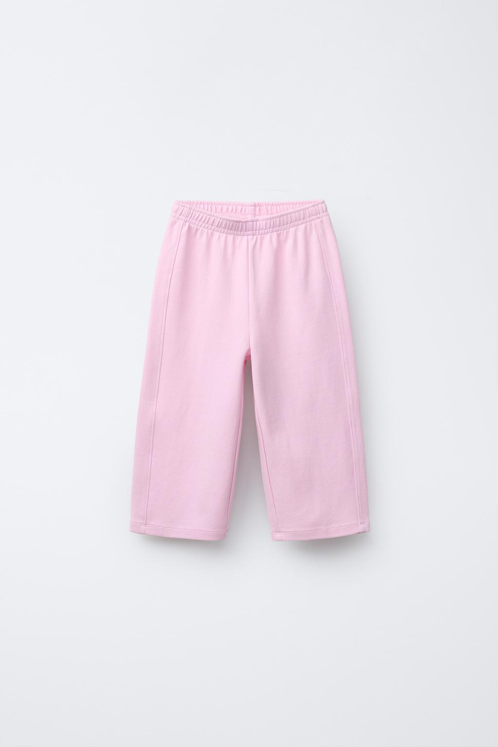 

Широкие брюки с замком ZARA, цвет Pastel pink