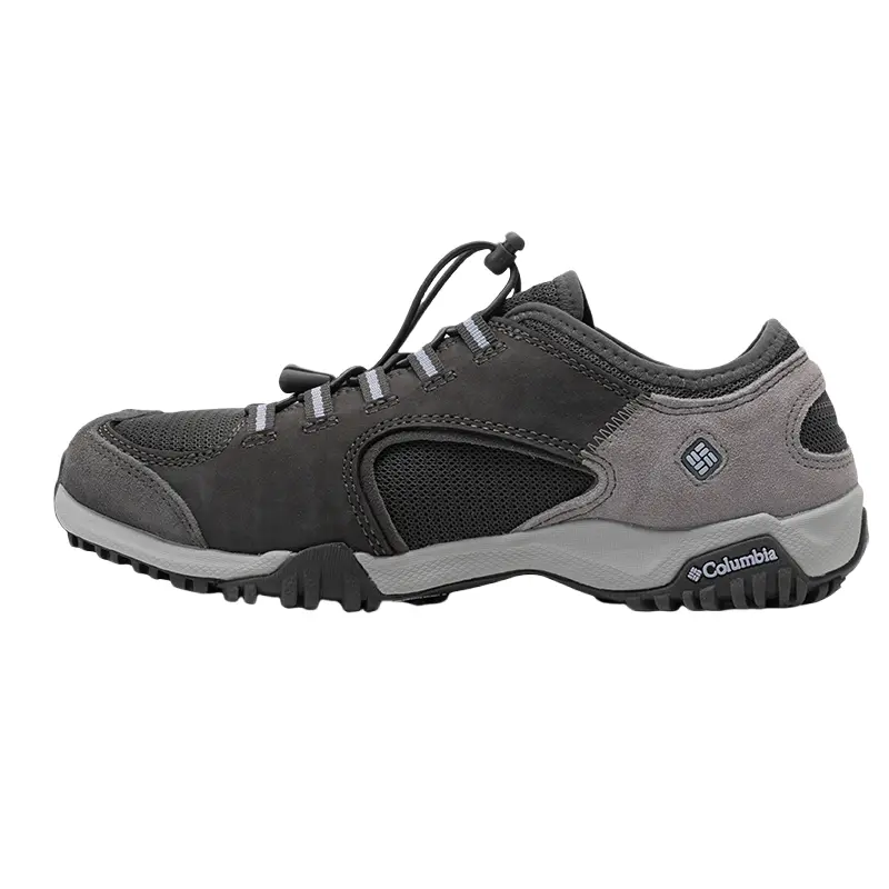 

Трекинговые кроссовки женские Textile, Leather Comfortable Breathable Support Lightweight Low top Columbia, черный серый-037