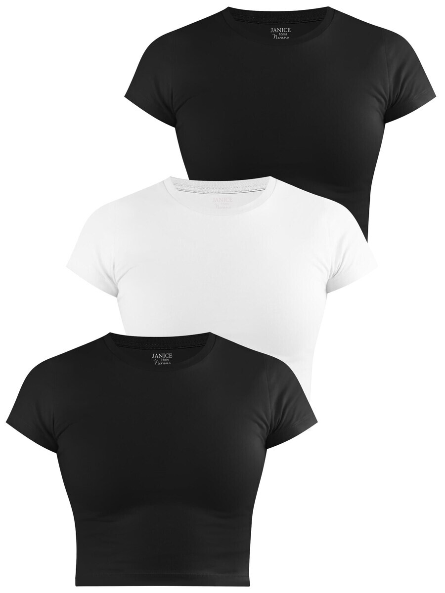 

Футболка Janice Shirt Nerano, черный/белый