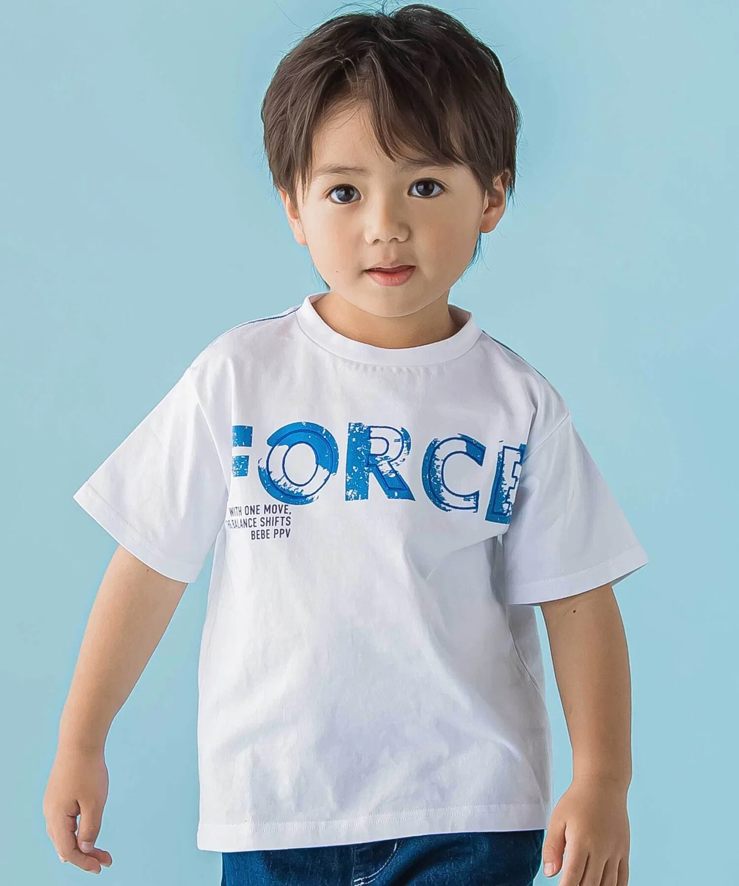 Детская футболка BeBe Petits Pois Vert FORCE с принтом белая