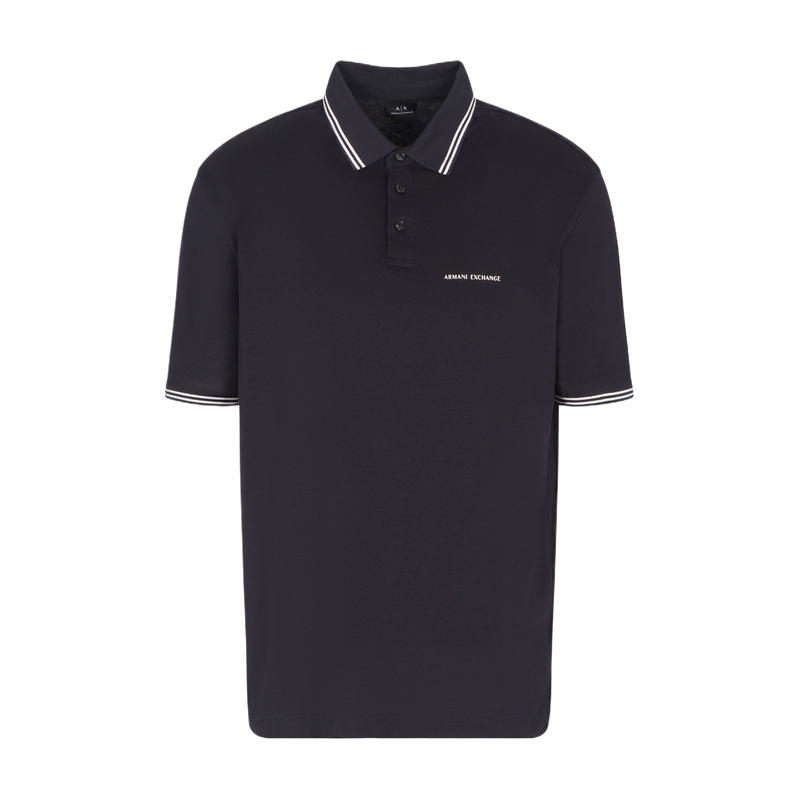 

Футболка-поло с отложным воротником из хлопка ARMANI EXCHANGE, синий