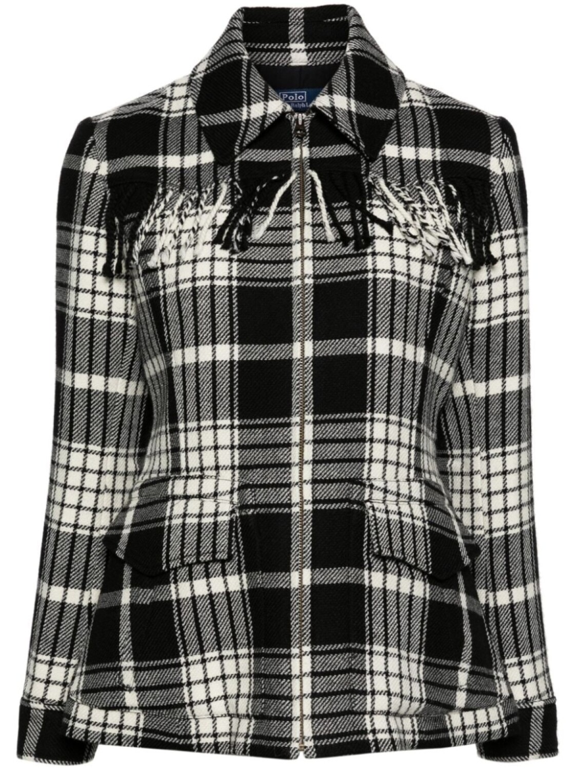 

Polo Ralph Lauren шерстяной жакет с бахромой, черный