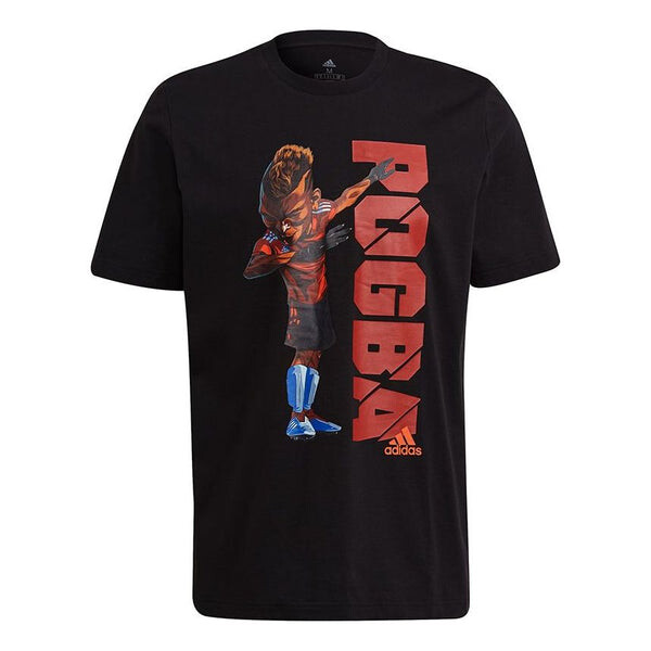 

Футболка pogba icon t m soccer/football sports short sleeve black Adidas, черный