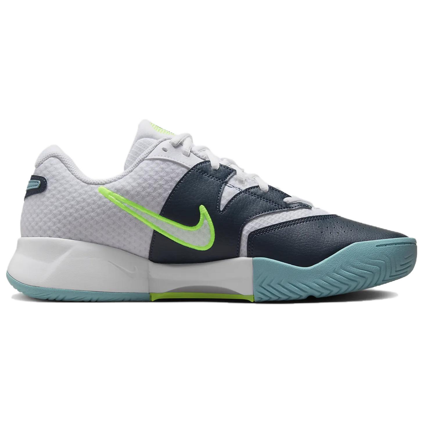 Nike Court Lite 4 Абразивоустойчивые низкие теннисные туфли мужские бело-синие — фото 2