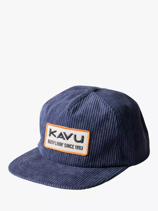 

Бейсболка KAVU Wooderson Corduroy, цвет blue nights