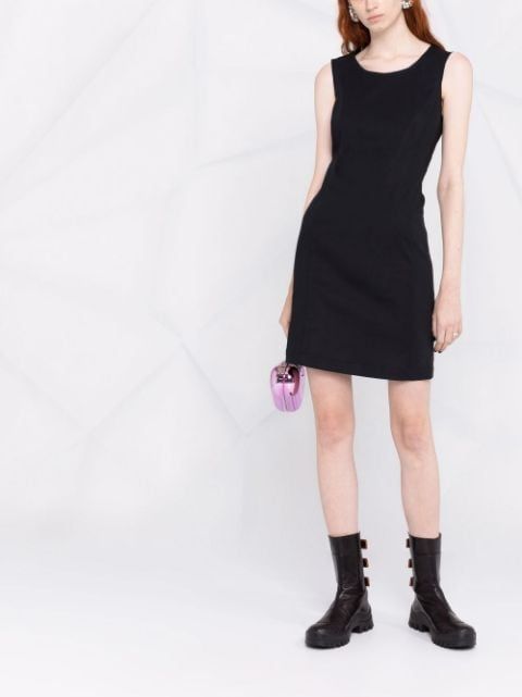 

Черное хлопковое женское платье LOVE MOSCHINO