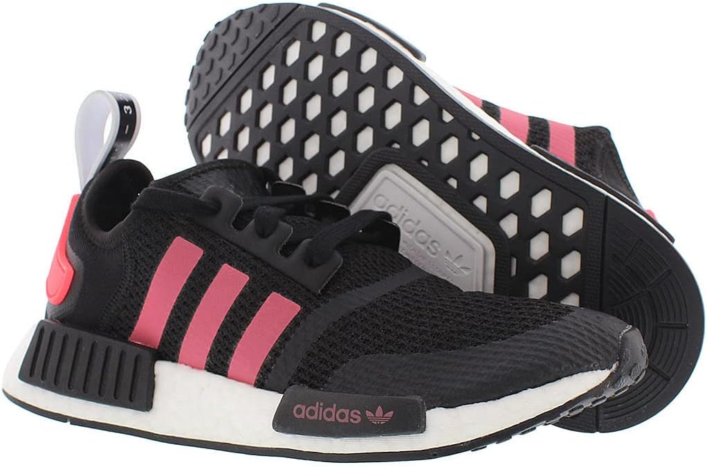 Кроссовки adidas NMDr1 для мужчин, белый/черный/розовый — фото 2