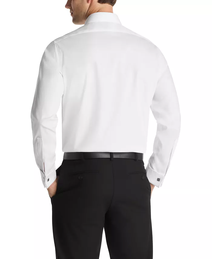 Мужская рубашка Calvin Klein Slim Fit с французскими манжетами, белый — фото 2