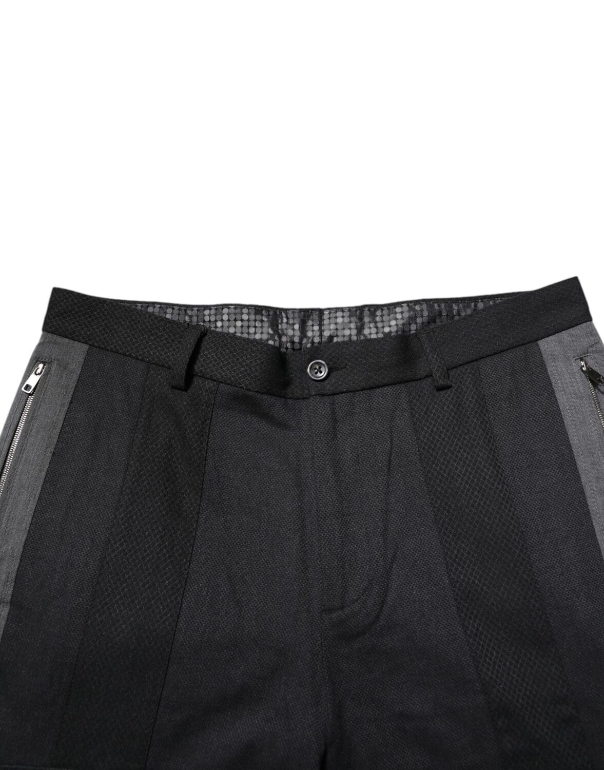 Черно-серое хлопковое платье, брюки, деловые брюки Dolce & Gabbana, черный/серый — фото 4