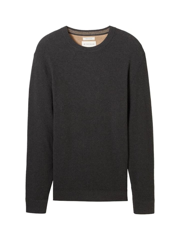 

Пуловер Tom Tailor, цвет black grey melange
