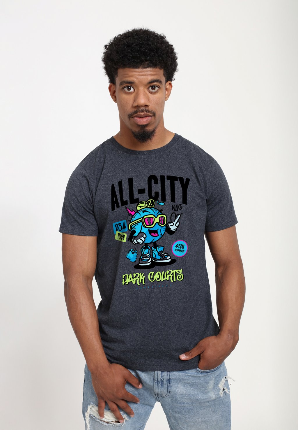 

Футболка с принтом MATT KEELING ALL CITY BALLERS Henry Tiger, цвет Dark Heather Grey