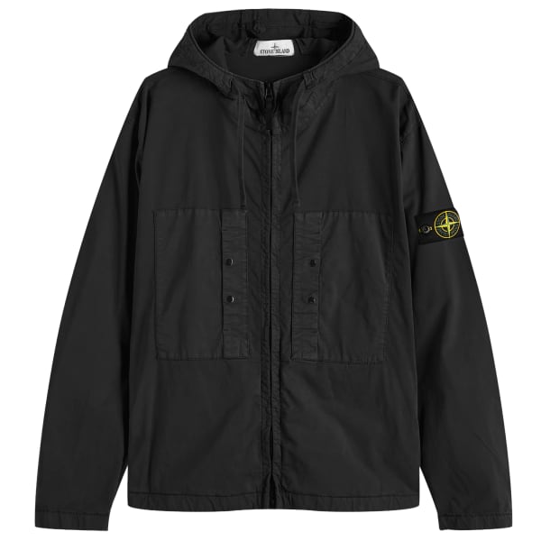 

Куртка с капюшоном из хлопкового твила Supima stretch-tc Stone Island, черный