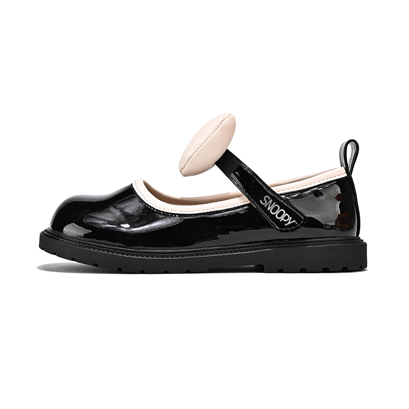 

Нескользящие, износостойкие, дышащие низкие детские кожаные туфли для детей SNOOPY, черный