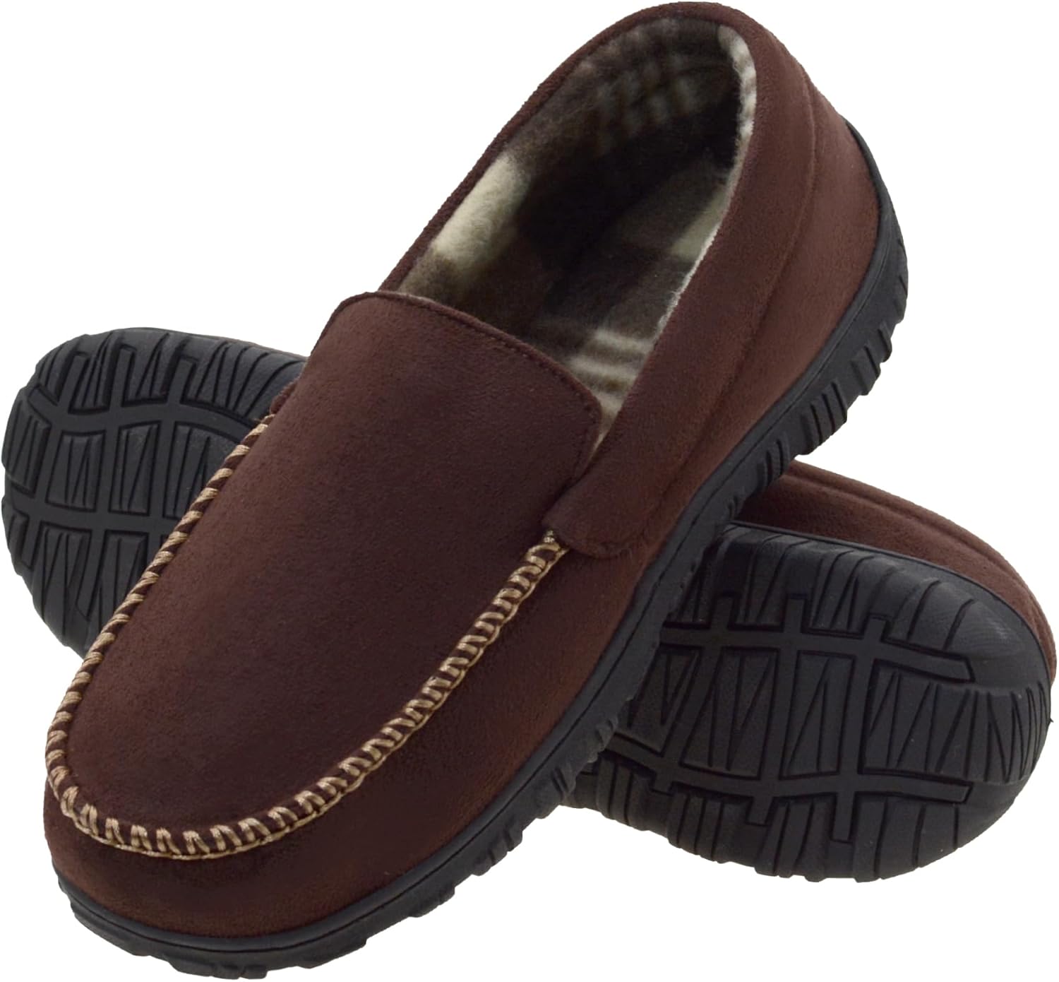 

Мужские тапочки Lulex Мокасины с мемори-пенной стелькой для дома, для мужчин, для использования в помещении и на улице, Coffee