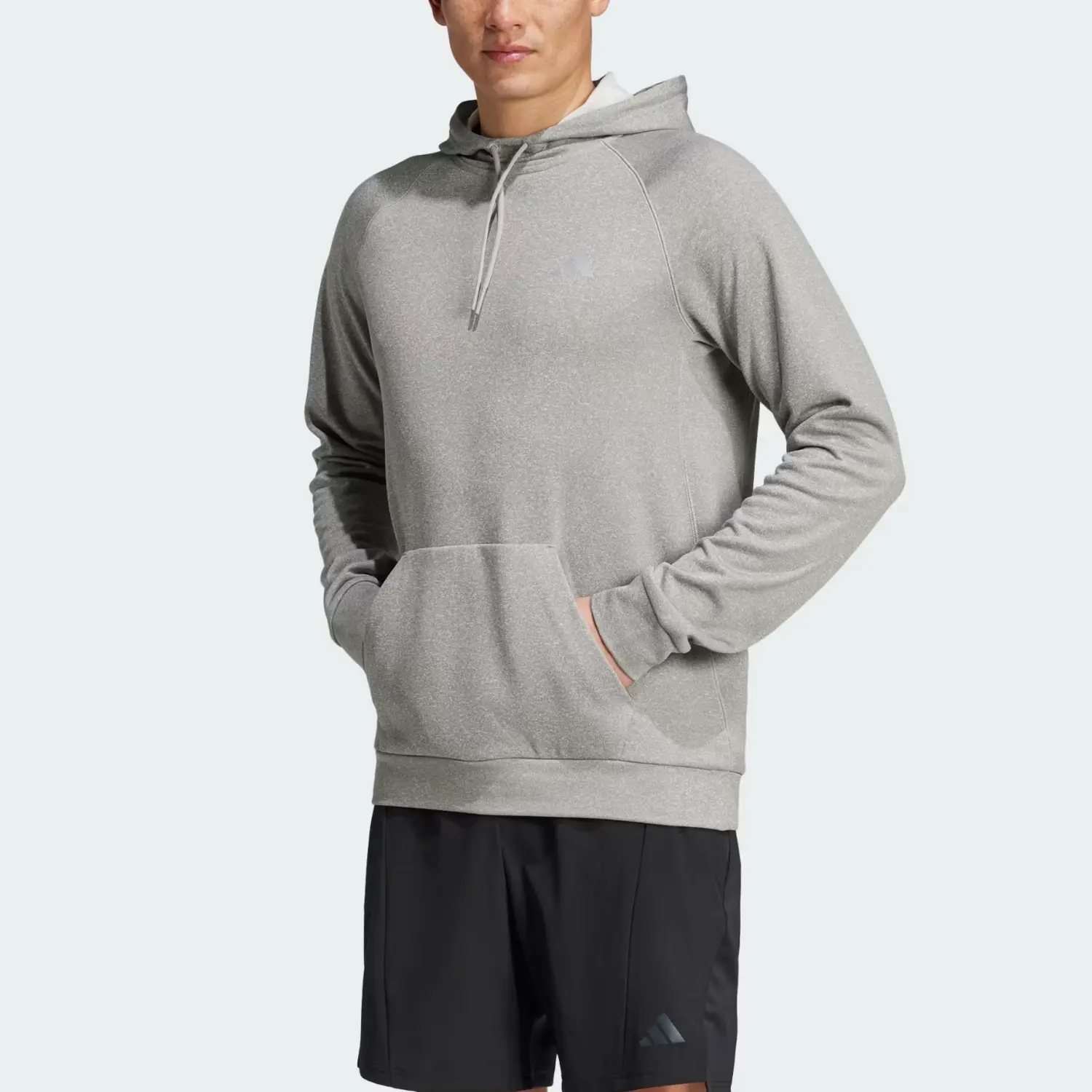 Толстовка Game And Go с маленьким логотипом и тремя полосками Adidas, серый — фото 3