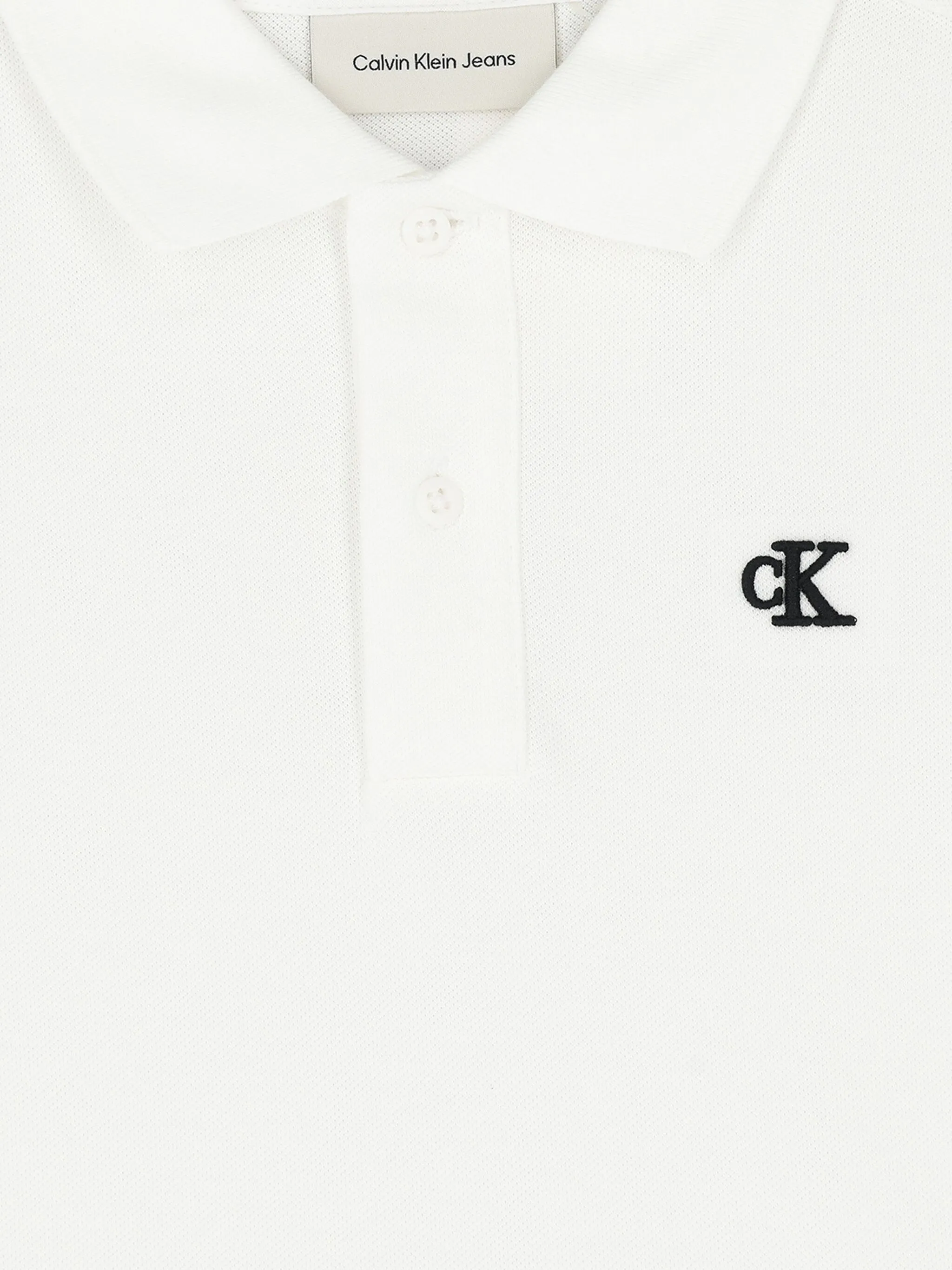 Рубашка поло с короткими рукавами Calvin Klein Kids, белый — фото 3