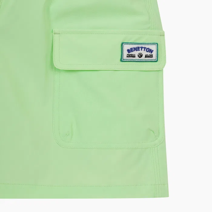 Детские лавандовые эластичные шорты 5.5/4 от Benetton Kids — фото 4