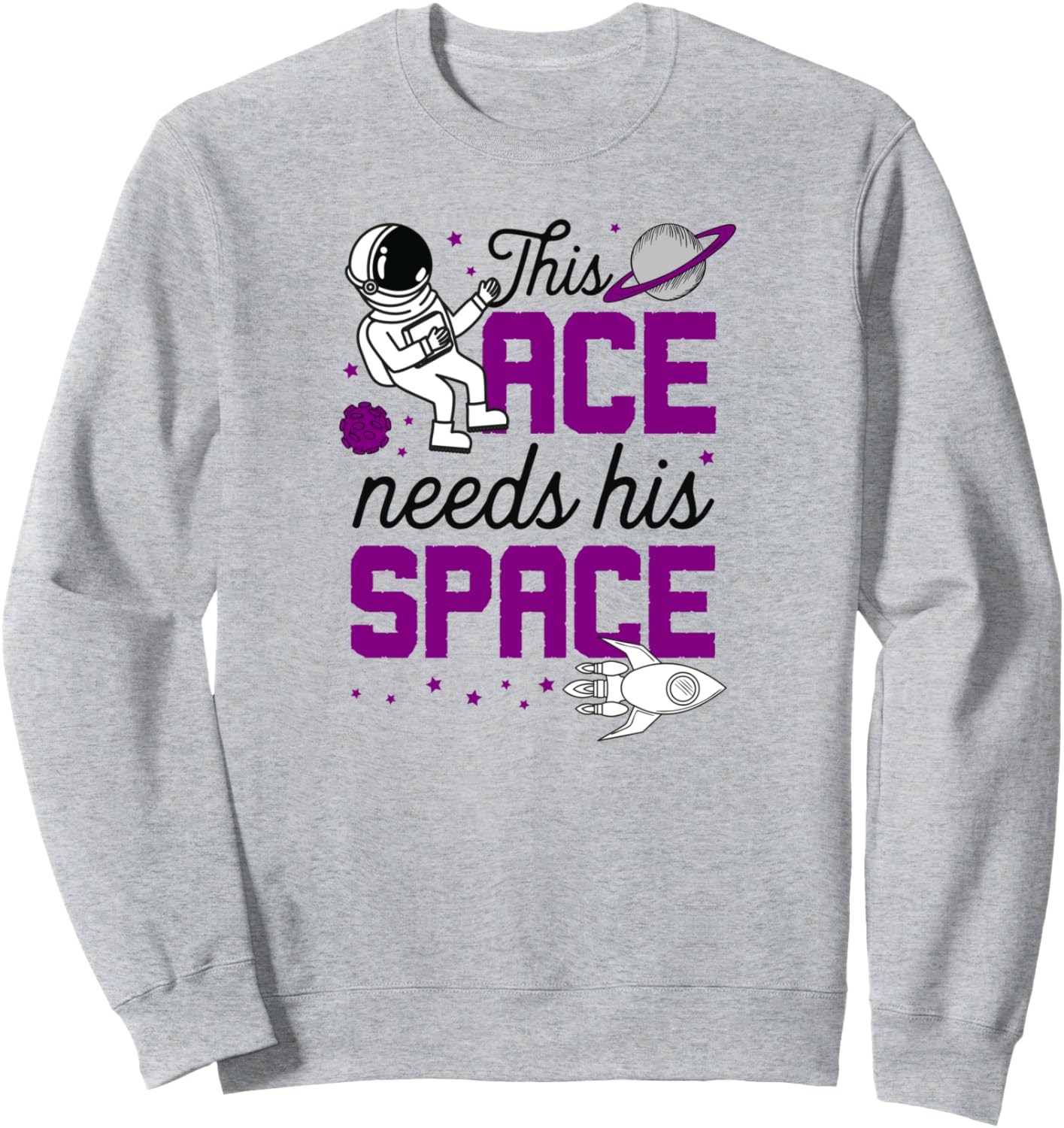 

Этому асексуалу нужно личное пространство. Забавная, милая, модная толстовка в поддержку асексуальности Asexual Pride Flag Stuff Funny Ace Aromantic Merch, серый