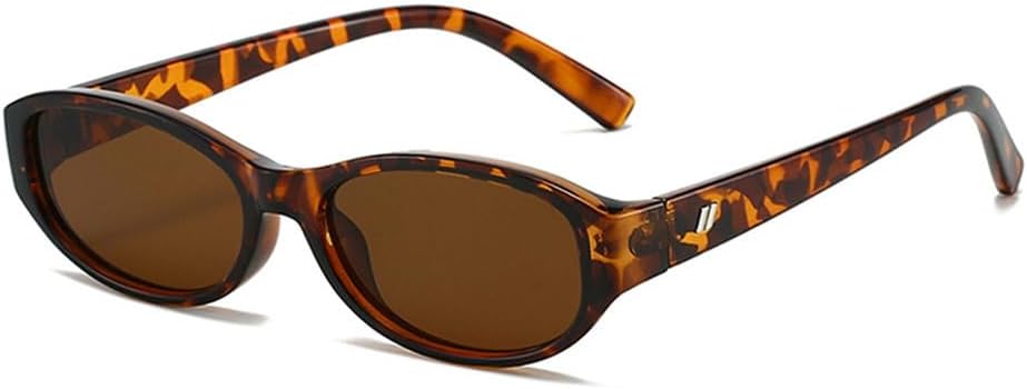 

Солнцезащитные очки UV400 с заклепками, маленькие овальные, с плавным переходом цвета, для женщин и мужчин, для бега и занятий спортом на открытом воздухе UYPTK, Leopard Tea