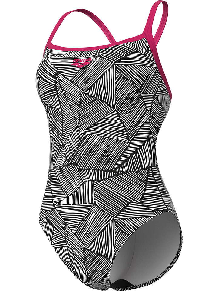 

Arena Купальник в черно-бело-розовом цвете