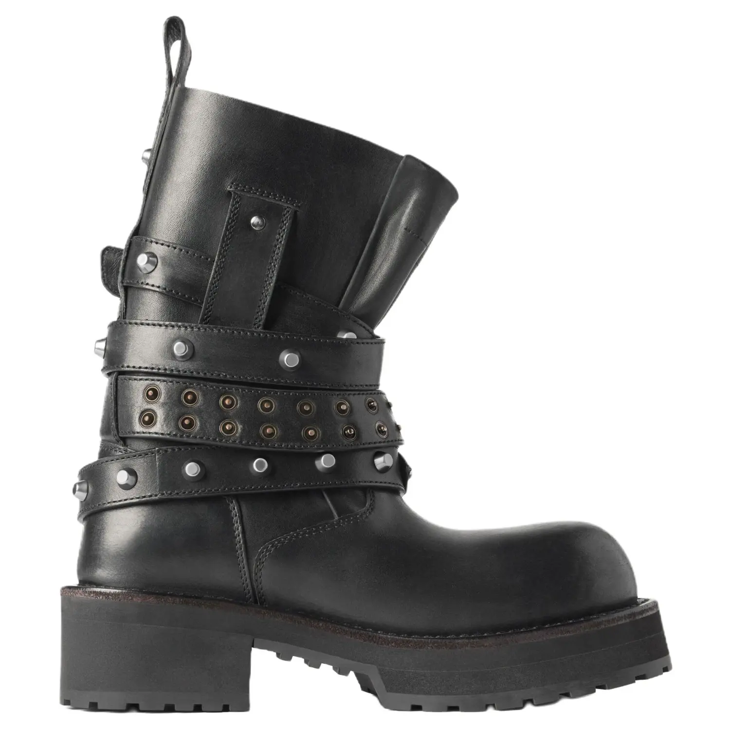 Balenciaga Venom City Кожаные Женские Ботильоны на 2 см, Black — фото 3