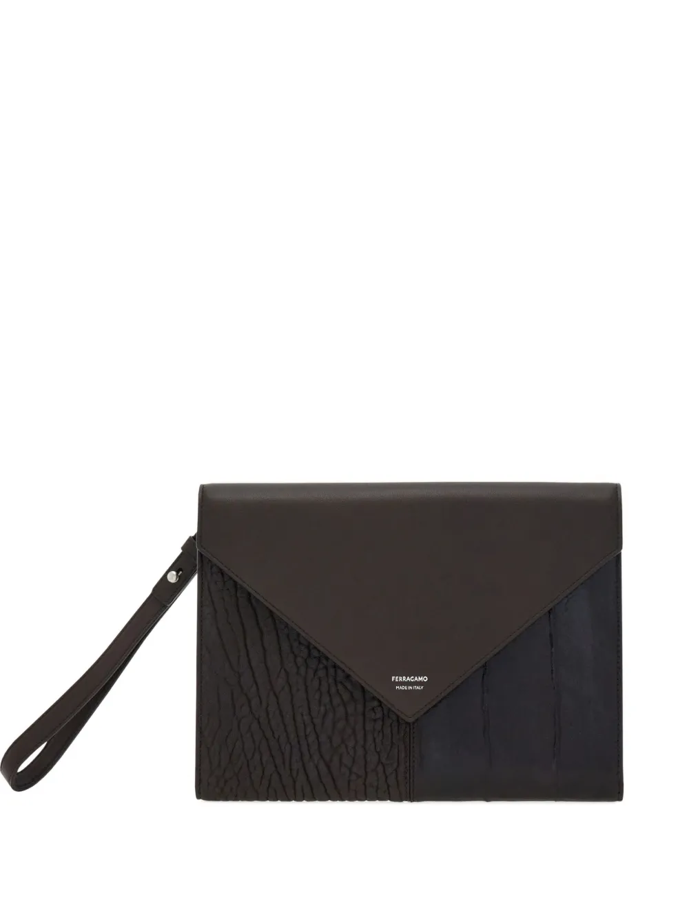 

Клатч с откидным клапаном Ferragamo, коричневый