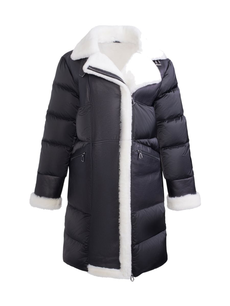 

Пальто из овчины Made For Generations WOLFIE FURS, черный