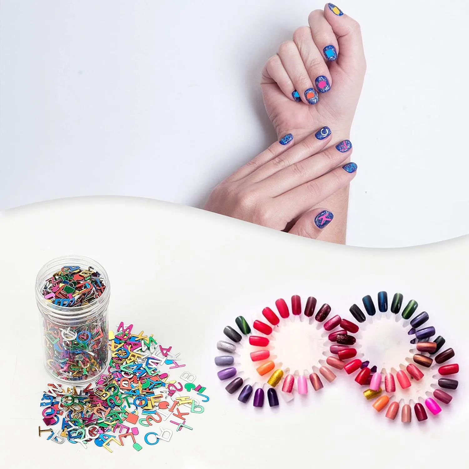 Набор блесток для дизайна ногтей NBEADS, 24 флакона Nbeads — фото 4