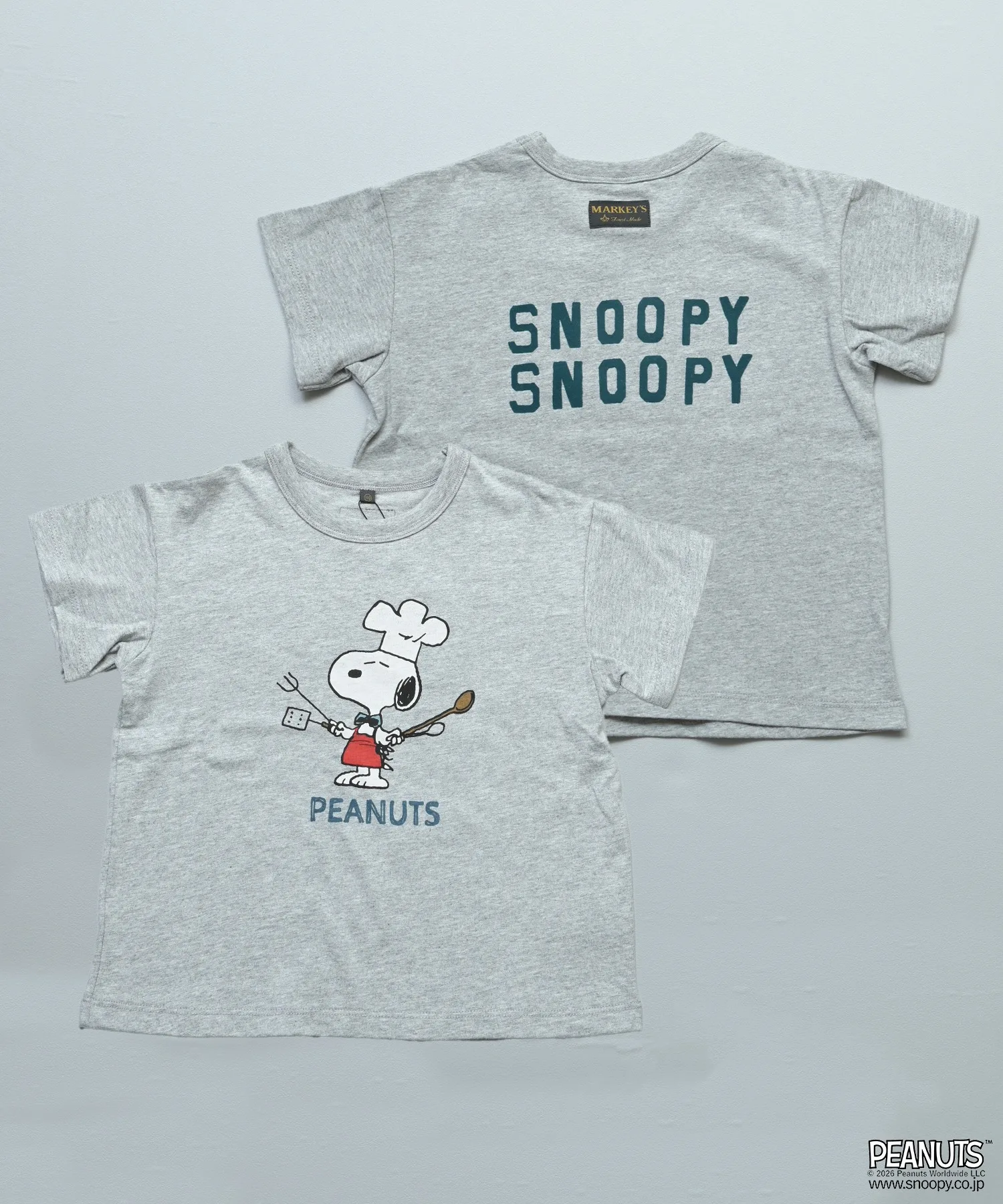 Детская футболка с принтом Снупи PEANUTS серая