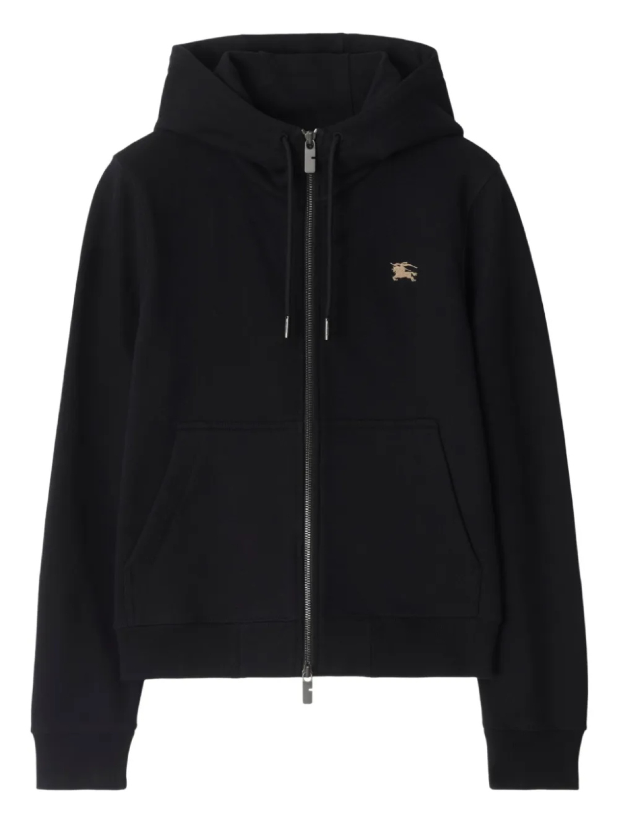 

Хлопковая толстовка с капюшоном Burberry Knight, черный
