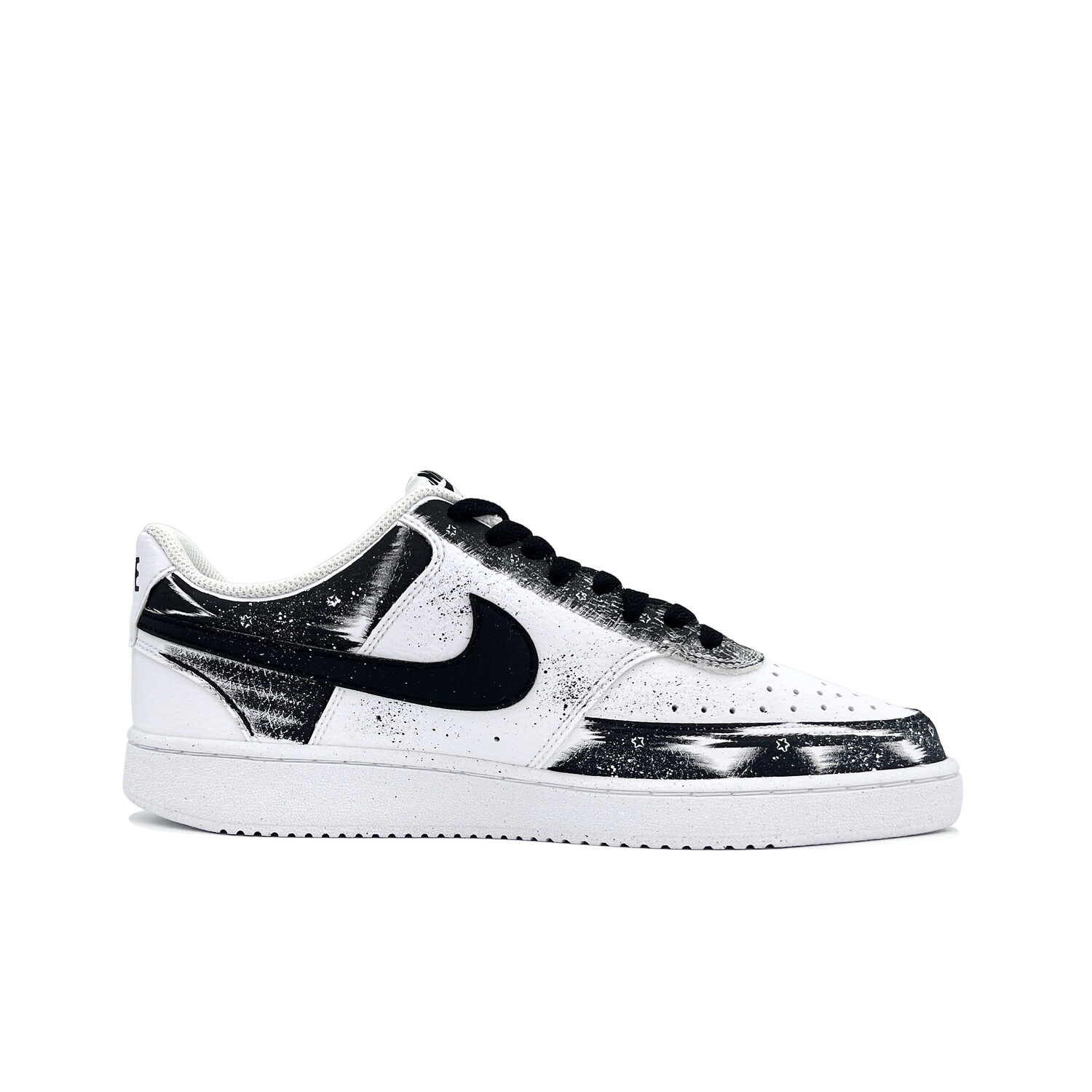

Кроссовки Nike Court Vision 1 Skateboarding Shoes Men Low-top White/black, черный
