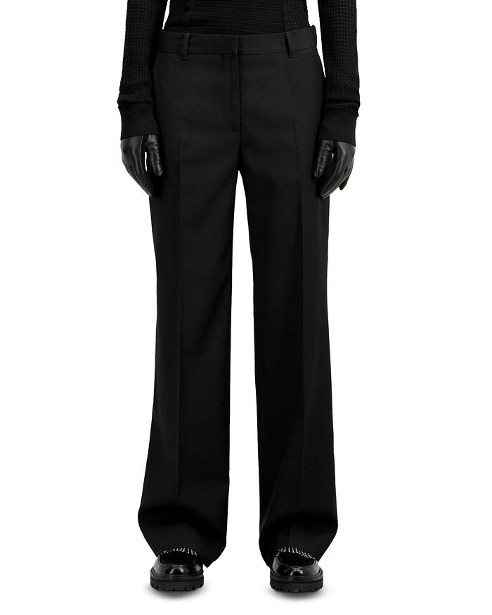 

Прямые брюки Kooples с высокой посадкой The Kooples, черный
